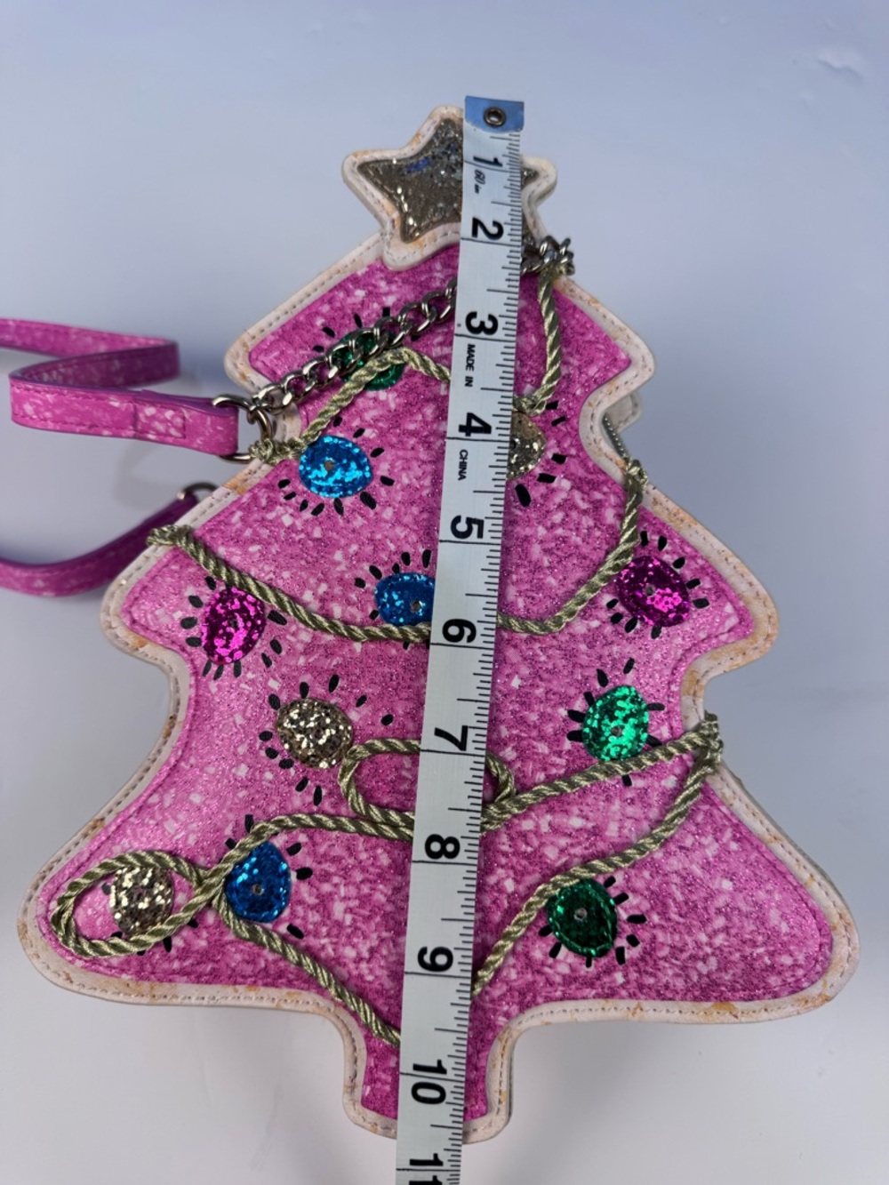 Betsey Johnson Kitsch Christmas Tree Crossbody Bag Purse Lights up RARE euc - Picture 12 of 16